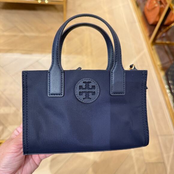 Tory Burch Ella Nylon Mini Tote Crossbody Bag 146437 In Tory Navy - Picture 1 of 12